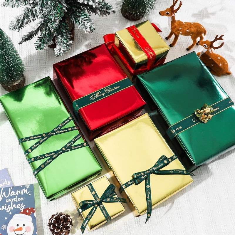 NESCCI Golden Metallic Wrapping Paper, Solid Color Paper,Gift Wrapping Paper,Perfect for Wedding,Valentine's Day,Birthday, Christmas,Baby Shower,DIY Bouquet (17 Inches X 32.8 Feet) - Image 5